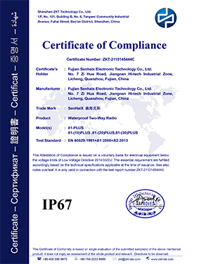 Certificación impermeable IP67
